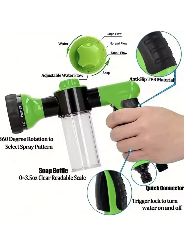 8-In-1 Outdoor Multi-Function Hose Nozzle Pet Bath Dog Wash