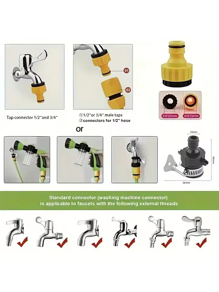 8-In-1 Outdoor Multi-Function Hose Nozzle Pet Bath Dog Wash